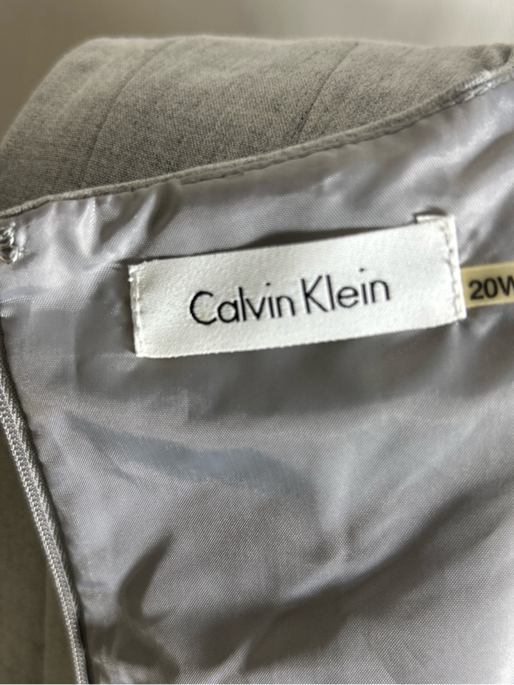 Calvin Klein Sleeveless Gray Fit-and-Flare Midi Dress - Picture 7 of 9